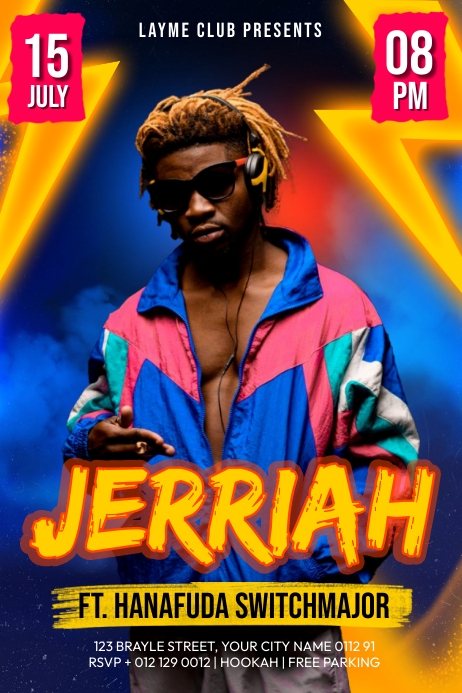 Night Dj Party Poster Cartaz template