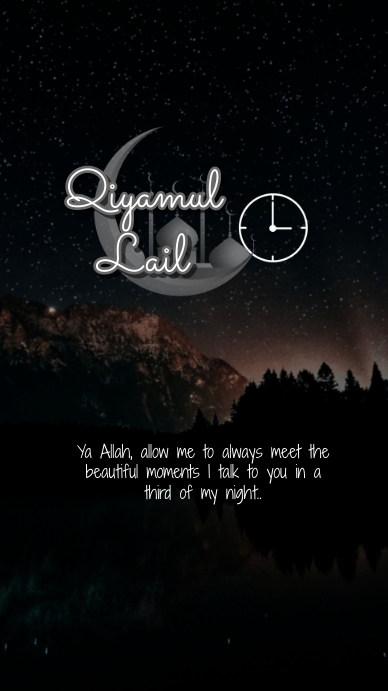 night elegant qiyamul lail instagram story template