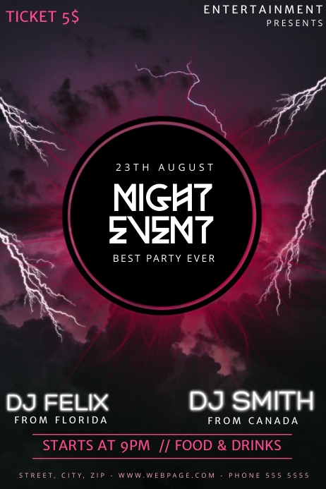 Night Event Flyer Template | PosterMyWall