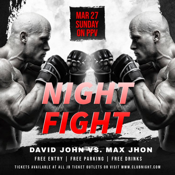 Night Fight Template | PosterMyWall