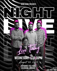 Night Live Band Instagram Portrait template
