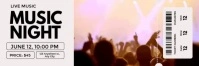 Night Music Concert Ticket Заголовок Twitter template