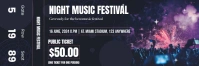 Night Music festival Ticket Design Banner 2' × 6' template