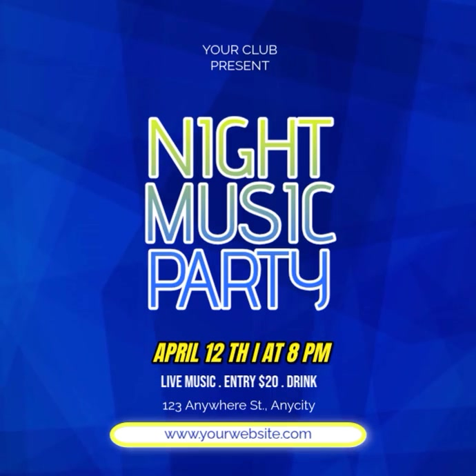 Night music party Template | PosterMyWall