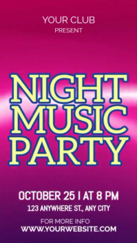 Night Music Party Instagram Reel template