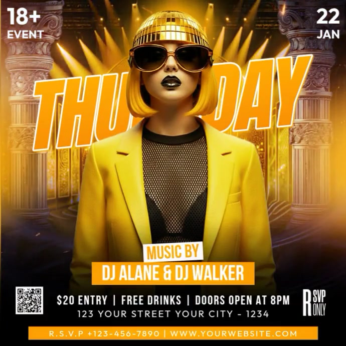 night part flyer Template PosterMyWall