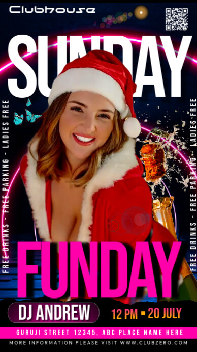night party ad, Instagram Story template