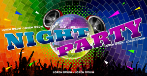 NIGHT PARTY BANNER Изображение, которым поделились на Facebook template