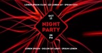 NIGHT PARTY BANNER Facebook Shared Image template