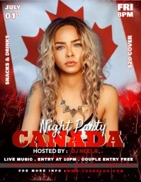 Night Party Canada Video Ads Flyer (format US Letter) template