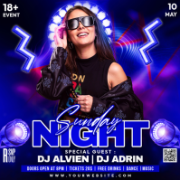 Night Party Kvadrat (1:1) template