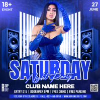 Night Party Square (1:1) template
