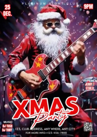 Night party design A3 template