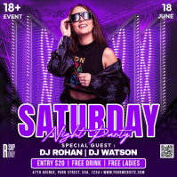 Night Party Quadrat (1:1) template