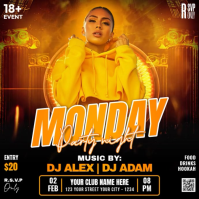 Night Party Square (1:1) template