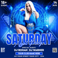 Blue Night Club Party Isikwele Template
