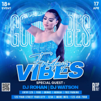 Night Party Quadrat (1:1) template