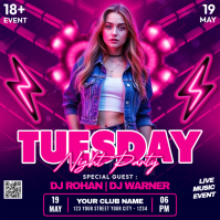 Night Party Quadrado (1:1) template