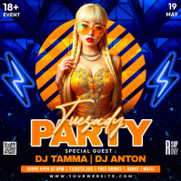 Night Party สี่เหลี่ยมจัตุรัส (1:1) template