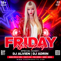Night Party Square (1:1) template