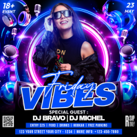 Night Party Square (1:1) template