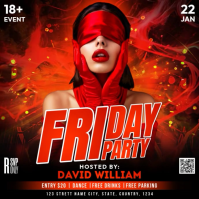 Night Party Square (1:1) template