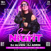 Night Party Kvadrat (1:1) template