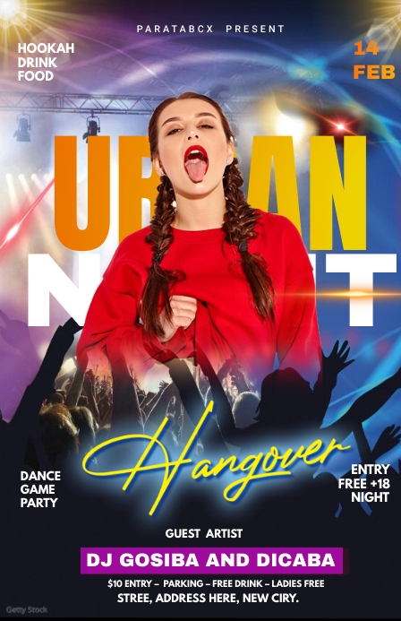 Night party Boulevardzeitung template