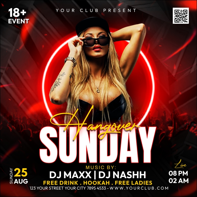 Club Event Promotion Square Template | PosterMyWall