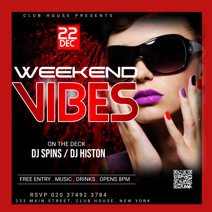 night party event post Template | PosterMyWall