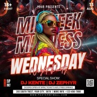 Night Party Flyer 方形(1:1) template