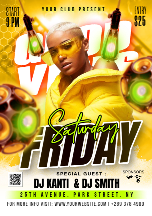 Night Party Flyer A4 template