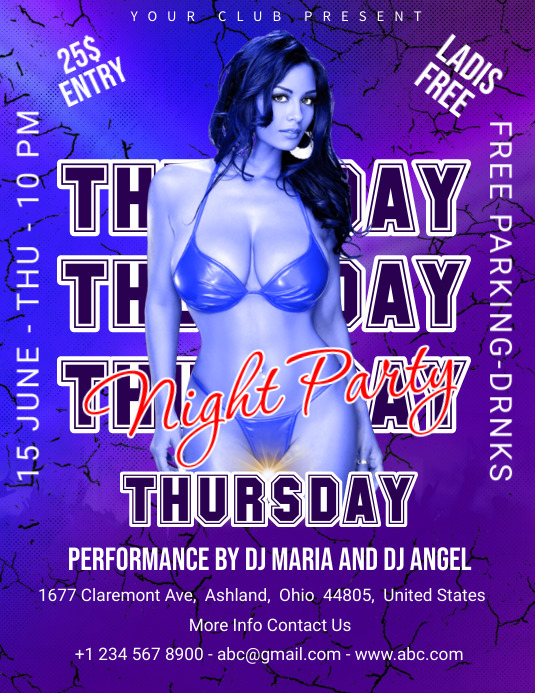 Night Party Flyer Iflaya (Incwadi ye-US) template