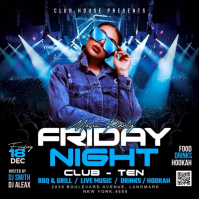 Night Party Flyer Instagram Post template