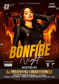 night party flyer A4 template