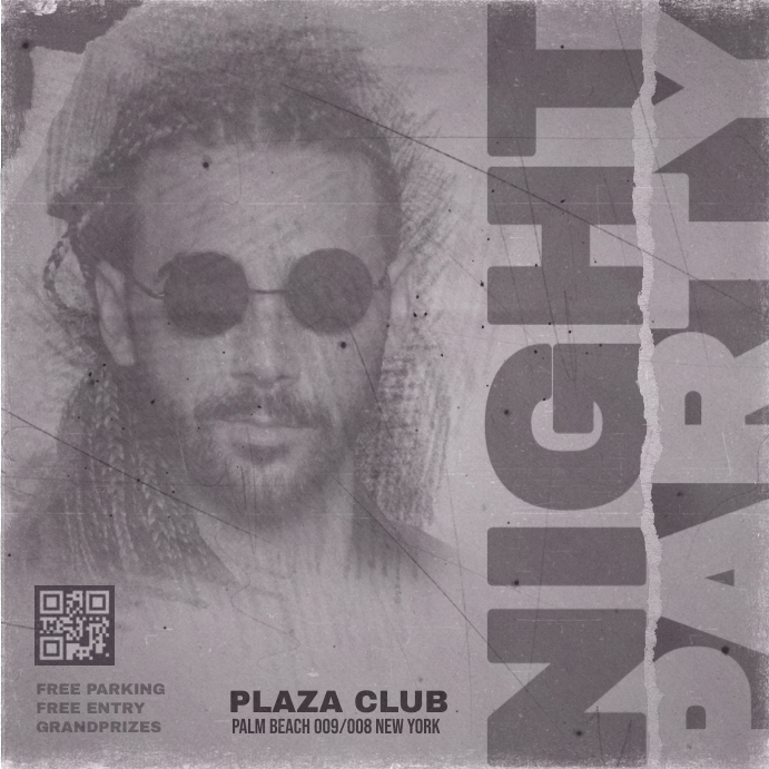 Night Party Flyer Publicação no Instagram template