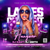 Night Party Flyer Square (1:1) template