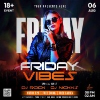 Night Party Flyer Vierkant (1:1) template