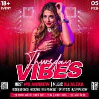 Night Party Flyer Square (1:1) template