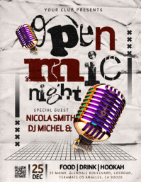 Hvid Open Mic Night Flyer Template