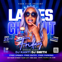 Night Party Flyer Kwadrat (1:1) template