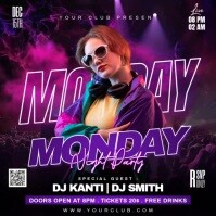 Night Party Flyer Square (1:1) template