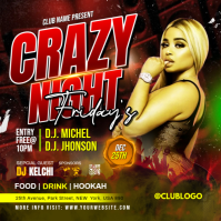 Night Party Flyer Square (1:1) template