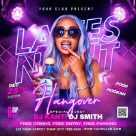 Night Party Flyer Квадрат (1 : 1) template