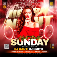 Night Party Flyer Square (1:1) template