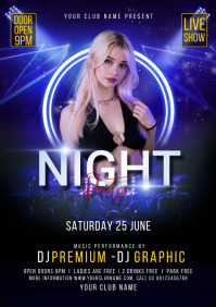 Night Party Flyer / Poster Template A4