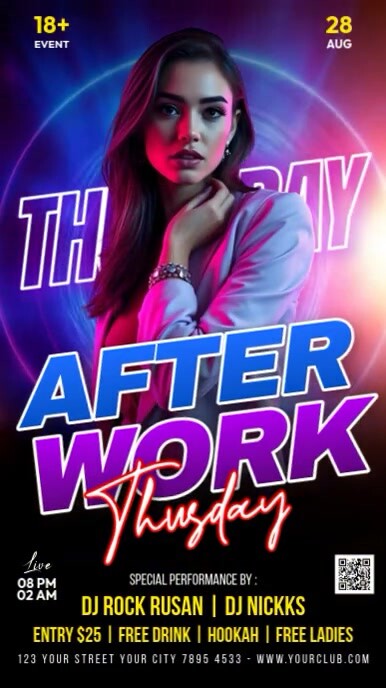 Night Party Instagram Reel template