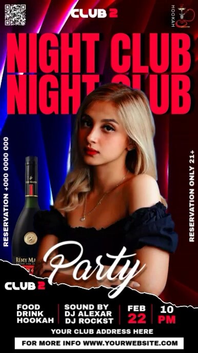 night party poster, Indaba yaku-Instagram template