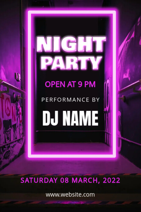 Night Party Poster Template | PosterMyWall