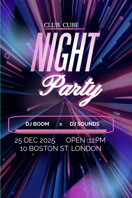 Copy of Night party poster | PosterMyWall